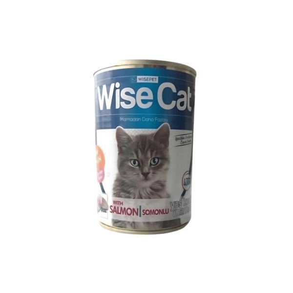 Wise Cat Somonlu Yetişkin Konserve Kedi Maması 1 Adet 400 Gr yaş konserve kedi maması