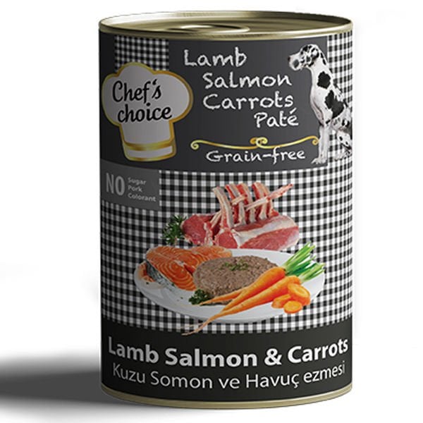 Chefs Choice Kıyılmış Kuzu Etli ve Somonlu Yetişkin Köpek Konservesi 1 Adet 400 Gr - Konserve Köpek Maması