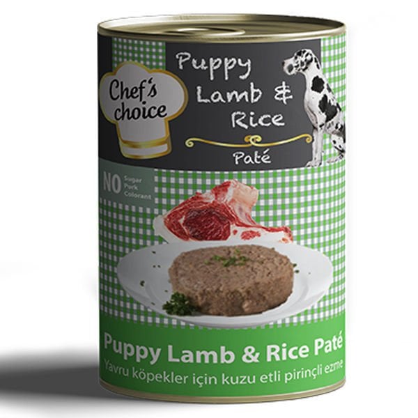 Chefs Choice Kıyılmış Kuzulu Yavru Köpek Konservesi 1 Adet 400 Gr - Konserve Köpek Maması