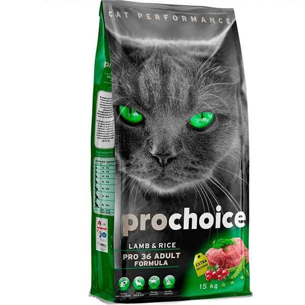 Pro Choice Pro 36 Kuzu Pirinçli Yetişkin Kedi Maması 15 Kg - Kuru Kedi Maması