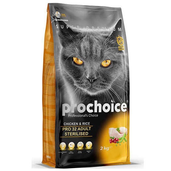 Pro Choice Pro 32 Sterilised Tavuklu Kısırlaştırılmış Kedi Maması 2 Kg - Kuru Kedi Maması