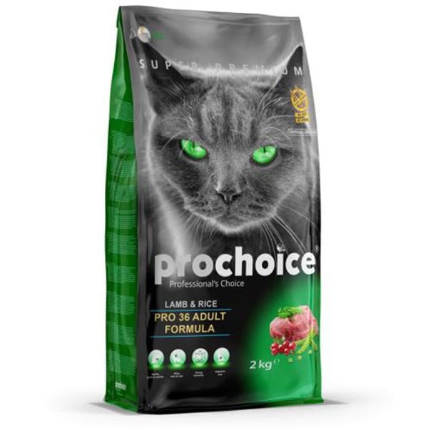 Pro Choice Pro 36 Kuzu Pirinçli Yetişkin Kedi Maması 2 Kg - Kuru Kedi Maması