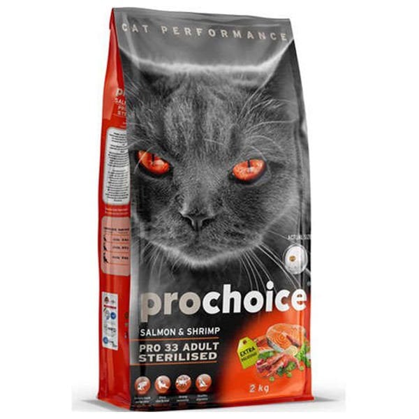 Pro Choice Pro 33 Sterilised Somonlu Kısırlaştırılmış Kedi Maması 2 Kg - Kuru Kedi Maması
