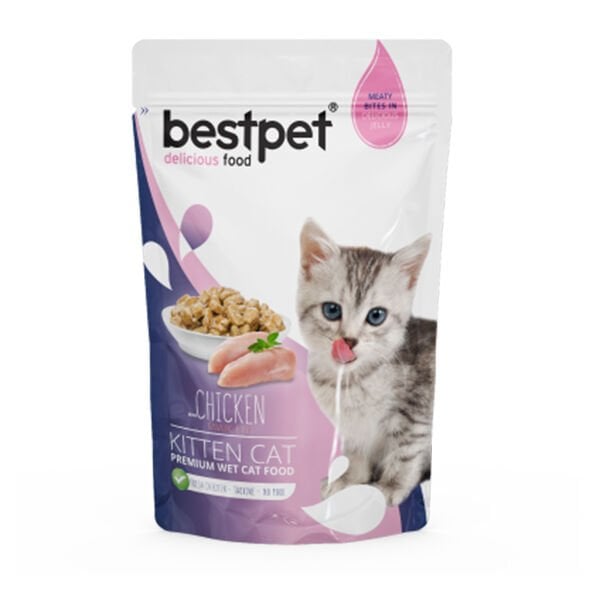 BestPet Kitten Jelly Pouch Yavru Kedi Maması 1 Adet 85 Gr yaş konserve kedi maması