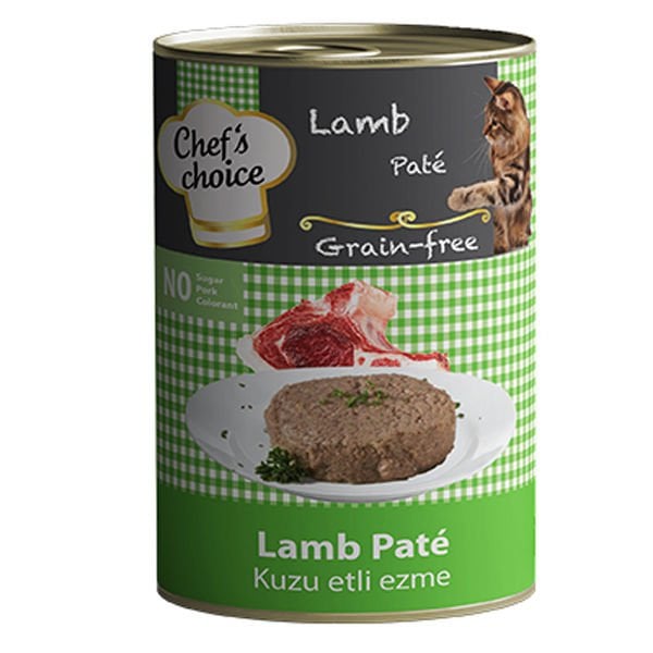 Chefs Choice Kıyılmış Kuzulu Yetişkin Konserve Kedi Maması 1 Adet 400 Gr yaş konserve kedi maması