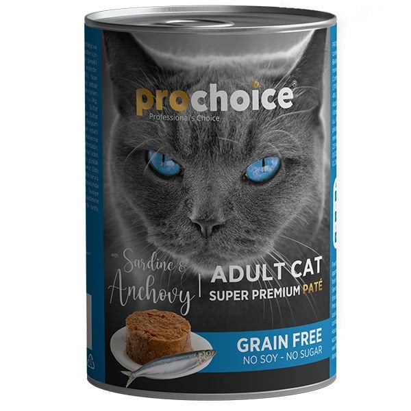 Pro Choice Adult Sardunya ve Hamsili Yetişkin Konserve Kedi Maması 1 Adet 400 Gr yaş konserve kedi maması