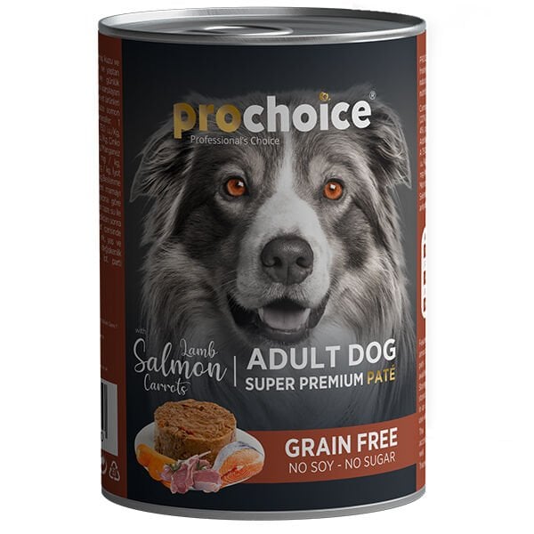 Pro Choice Adult Kuzu Somon ve Havuçlu Yetişkin Köpek Konservesi 1 Adet 400 Gr - Konserve Köpek Maması