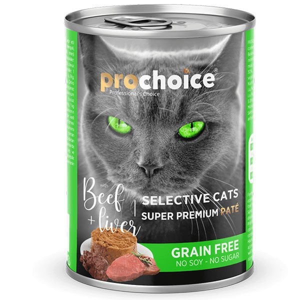 Pro Choice Selective Biftek ve Ciğerli Yetişkin Konserve Kedi Maması 1 Adet 400 Gr yaş konserve kedi maması