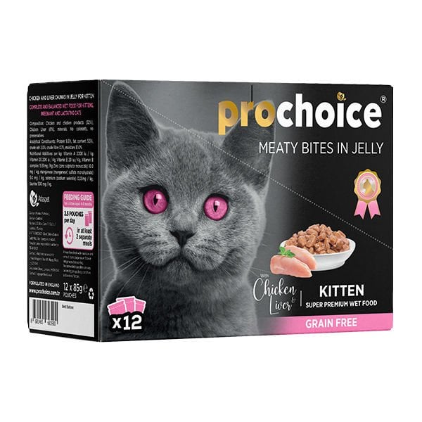 Pro Choice Tavuk ve Cigerli Family Pack Yavru Konserve Kedi Maması 1 Adet 12x85 Gr yaş konserve kedi maması