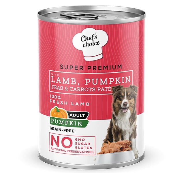 Chefs Choice Kıyılmış Kuzu Etli ve Balkabaklı Yetişkin Köpek Konservesi 1 Adet 400 Gr - Konserve Köpek Maması