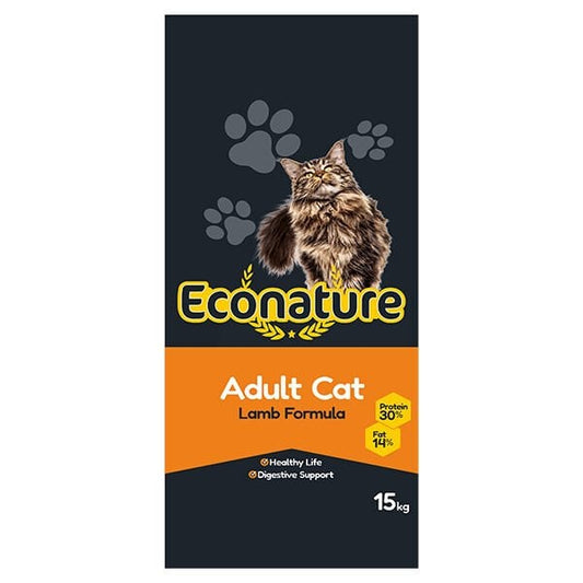 Econature Kuzu Etli Yetişkin Kedi Maması 15 Kg - Kuru Kedi Maması
