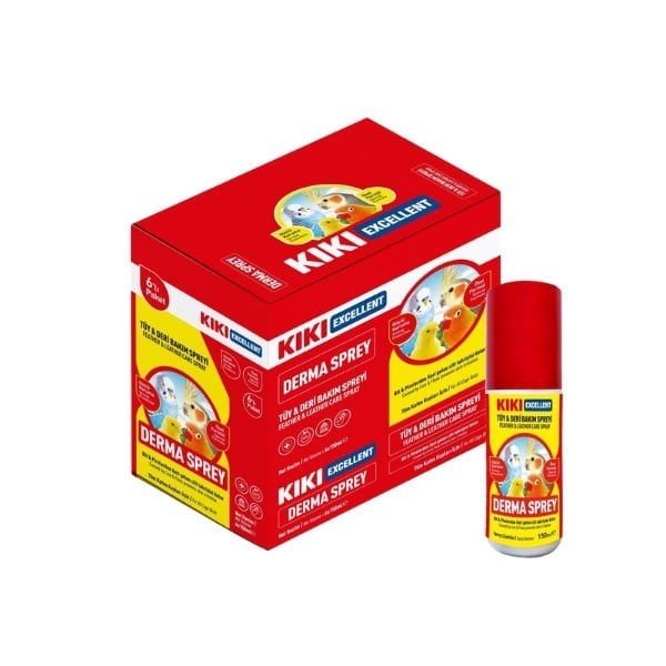 Kiki Excellent Derma Sprey Kuşlar için Tüy Bakım Spreyi 150 Ml
