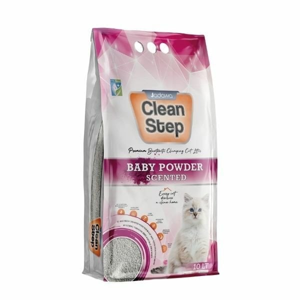 Jadawa Clean Step Topaklanan Bebek Pudralı Doğal Kedi Kumu 1 Adet 10 Lt ürünü görseli