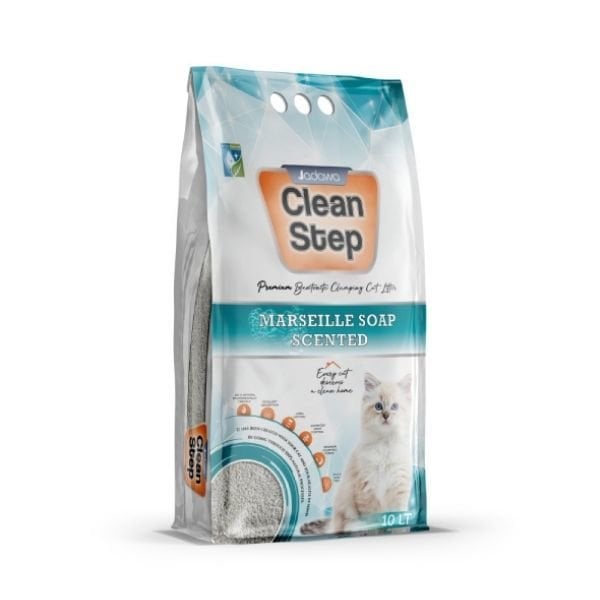 Jadawa Clean Step Topaklanan Marsilya Sabunlu Doğal Kedi Kumu 1 Adet İnce 10 Lt ürünü görseli