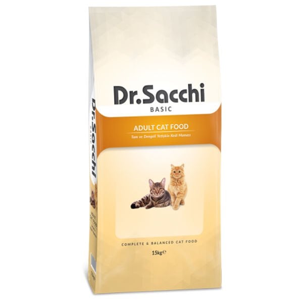 Dr.Sacchi Basic Chicken Tavuklu Yetişkin Kedi Maması 15 Kg - Kuru Kedi Maması
