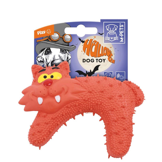 M-Pets Halloween Vampir Kedi Kauçuk Köpek Oyuncağı 14x5x10 Cm Turuncu - Kedi Oyuncağı