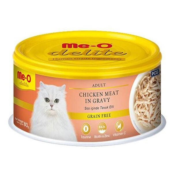 Meo Delite Tahılsız Soslu Tavuk Etli Yetişkin Konserve Kedi Maması 1 Adet 80 Gr yaş konserve kedi maması