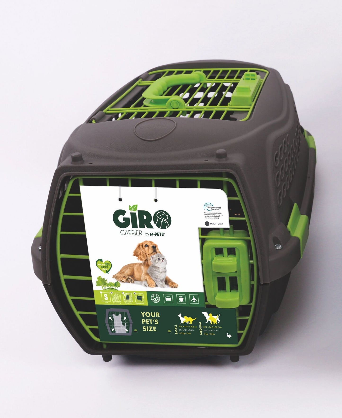 M-Pets Eco Giro Carrier Kedi ve Küçük Irk Köpek Taşıma Çantası 51.6x32.7x29.6 Cm Siyah/Turuncu Small - Kedi Aksesuarı