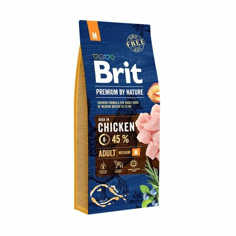 Brit Premium By Nature Adult Orta Irk Tavuklu Yetişkin Köpek Maması 15 Kg - Kuru Köpek Maması