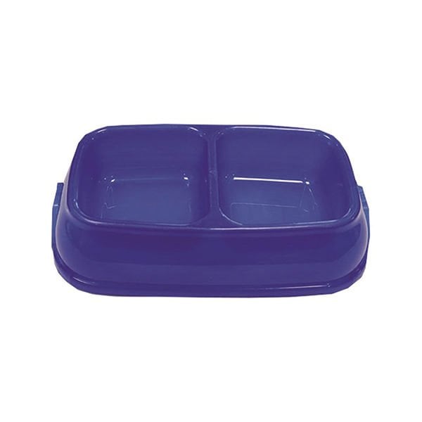 Pet Garden Küçük Boy İkili Köpek Mama ve Su Kabı 0.5 Lt 22.5x13.55 Cm - Köpek Mama ve Su Kabı