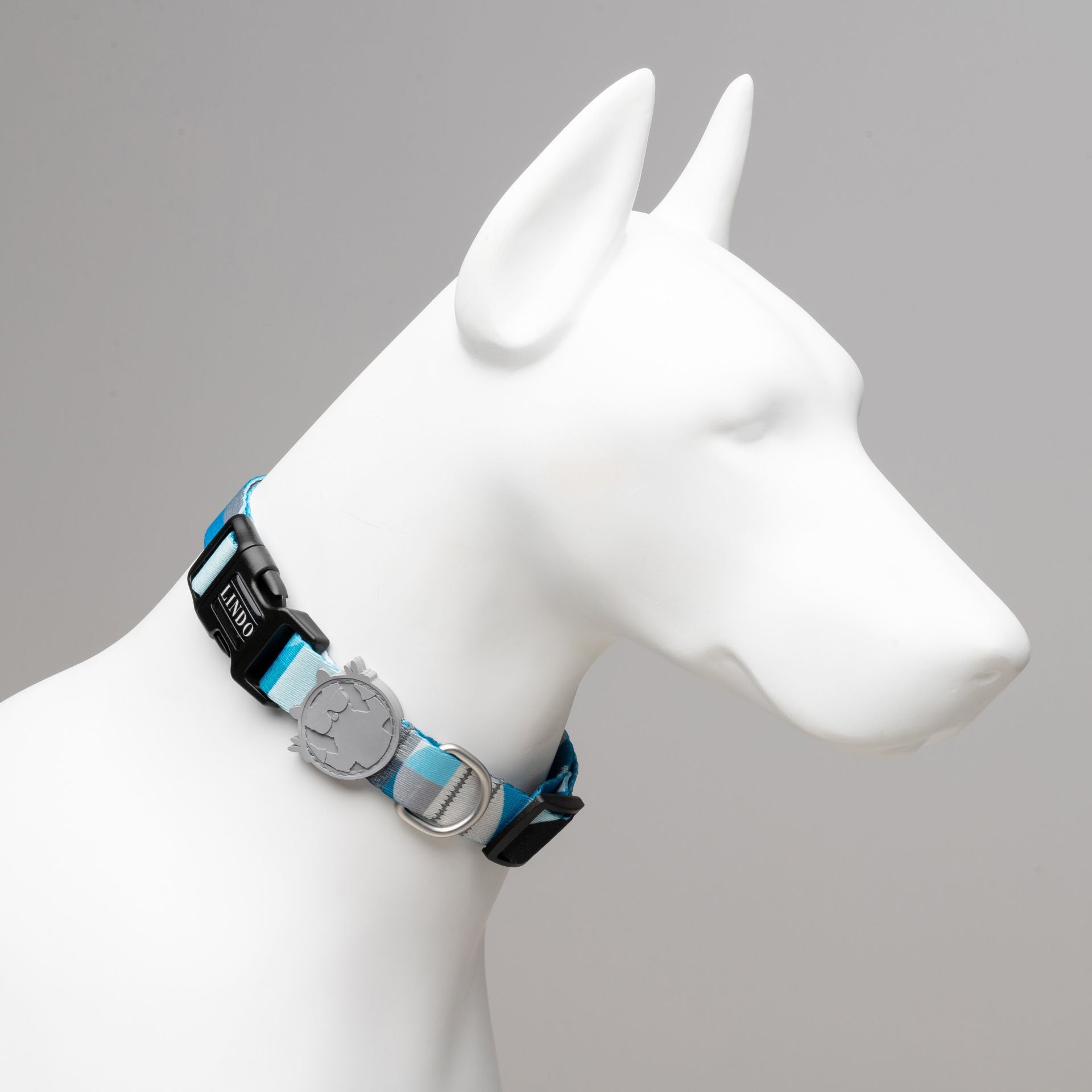 Lindo Dogs Breeze Köpek Boyun Tasması Beyaz/Mavi Large - Köpek Tasması