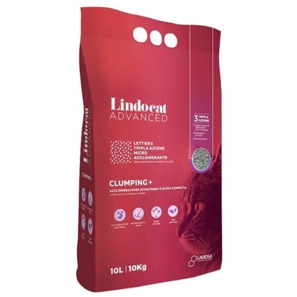 Lindocat Advanced Ekstra Güçlü Topaklanan Kokusuz Gri Kedi Kumu 1 Adet 10 Lt ürünü görseli