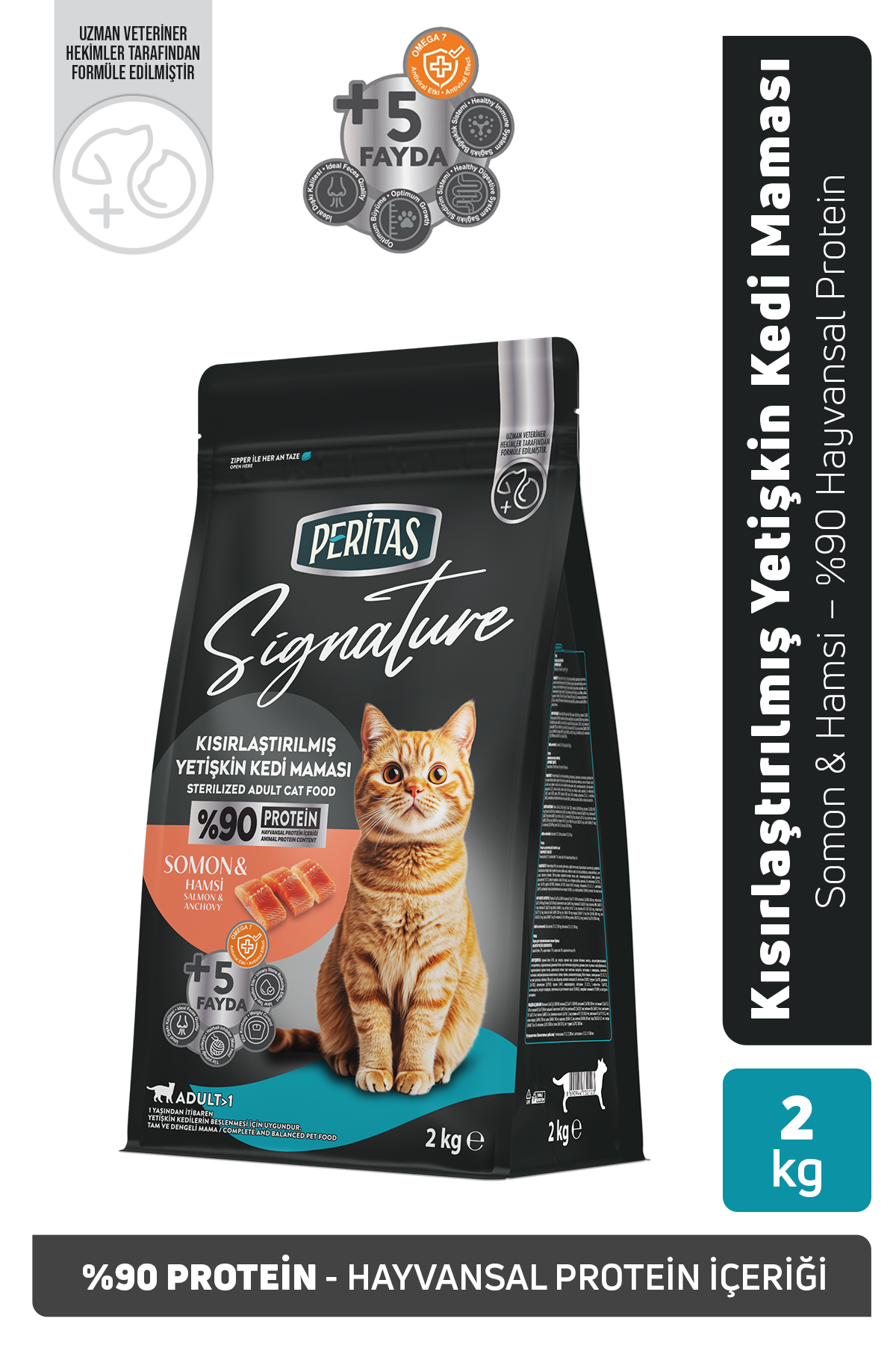 Signature Somonlu Kısırlaştırılmış Yetişkin Kedi Maması 2 Kg - Kuru Kedi Maması