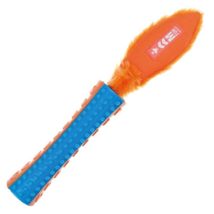 M-Pets Funsty Sesli Kauçuk Köpek Oyuncağı Turuncu/Mavi 40 Cm
