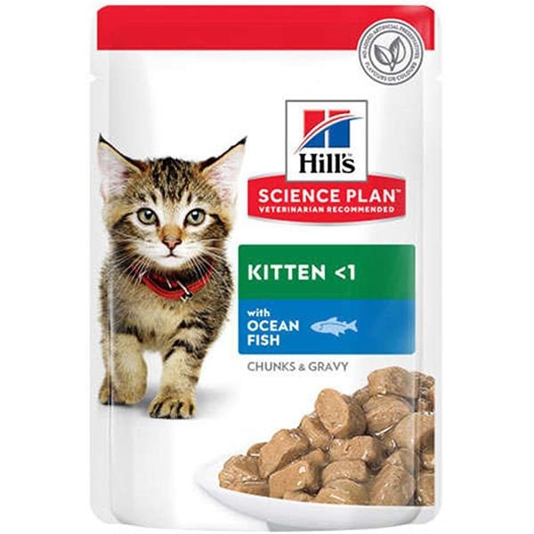 Hills Kitten Okyanus Balıklı Pouch Yavru Konserve Kedi Maması 1 Adet 85 Gr yaş konserve kedi maması