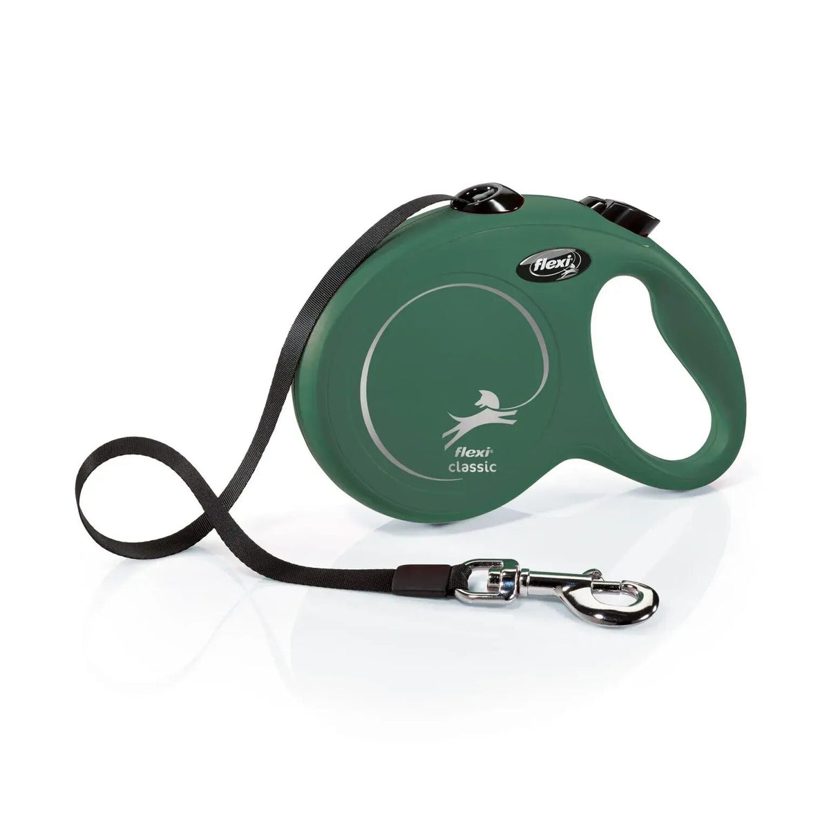 Flexi New Classic Şerit Otomatik Köpek Gezdirme Tasması Small Yeşil 5 Mt - Köpek Tasması