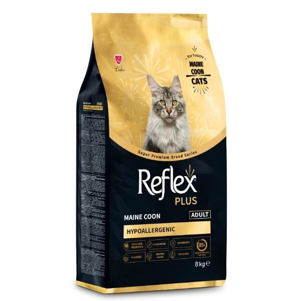 Reflex Plus Hypoallergenic Maine Coon Tavuklu Yetişkin Kedi Maması 8 Kg - Kuru Kedi Maması