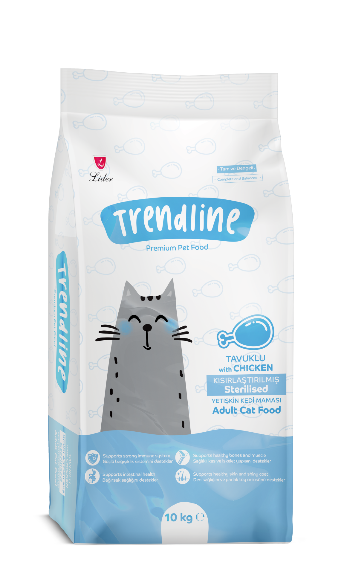 Trendline Adult Tavuklu Kısırlaştırılmış Kedi Maması 10 Kg - Kuru Kedi Maması