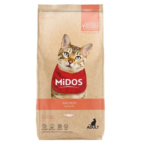 Midos Somon ve Pirinçli Yetişkin Kedi Maması 15 Kg - Kuru Kedi Maması
