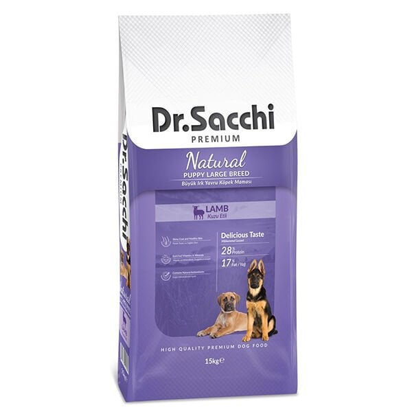 Dr.Sacchi Puppy Büyük Irk Kuzu Etli Yavru Köpek Maması 15 Kg - Kuru Köpek Maması