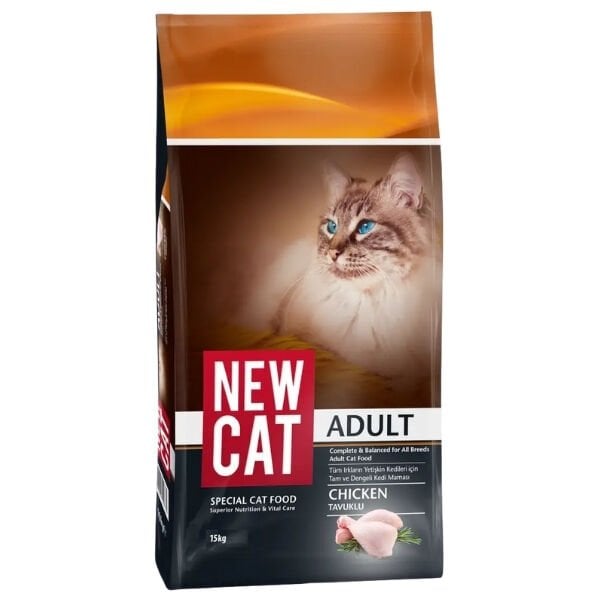 New Cat Tavuklu Yetişkin Kedi Maması 15 Kg - Kuru Kedi Maması