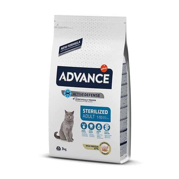 Advance Sterilised Hindili Yetişkin Kısırlaştırılmış Kedi Maması 3 Kg - Kuru Kedi Maması