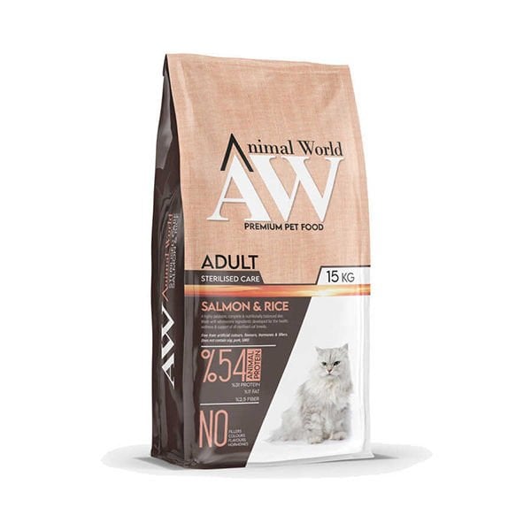 Animal World Sterilised Somonlu Kısırlaştırılmış Kedi Maması 15 Kg - Kuru Kedi Maması