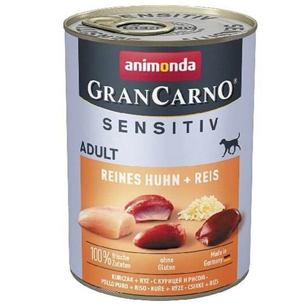Animonda Gran Carno Sensitive Tavuklu ve Pirinçli Yetişkin Köpek Konservesi 1 Adet 400 Gr - Konserve Köpek Maması