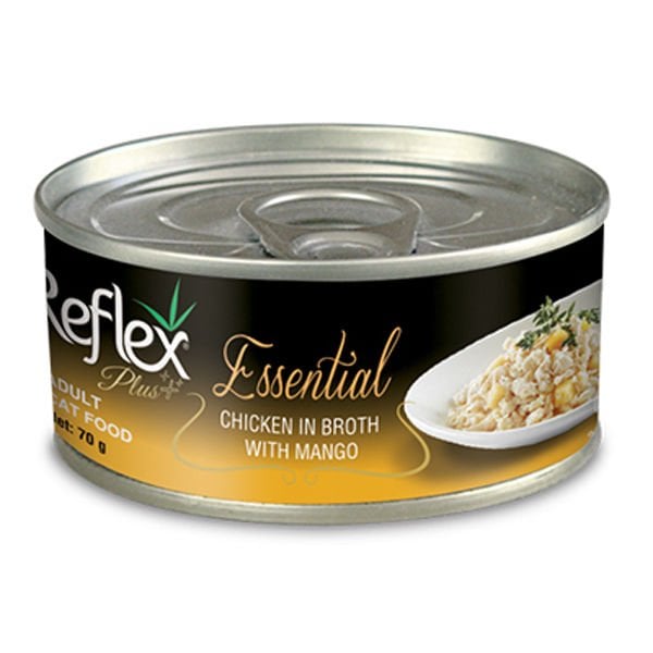 Reflex Plus Tavuk ve Mangolu Yetişkin Konserve Kedi Maması 1 Adet 70 Gr yaş konserve kedi maması