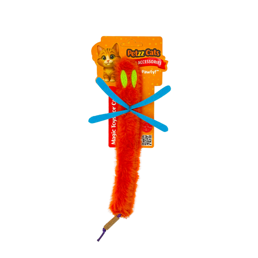 PetzzCats Sinek Matatabi ve Çıngırak Sesli Peluş Kedi Oyuncağı Turuncu 24x15 Cm