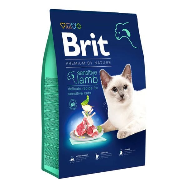 Brit Premium Sensitive Kuzu Etli Yetişkin Kedi Maması 8 Kg - Kuru Kedi Maması