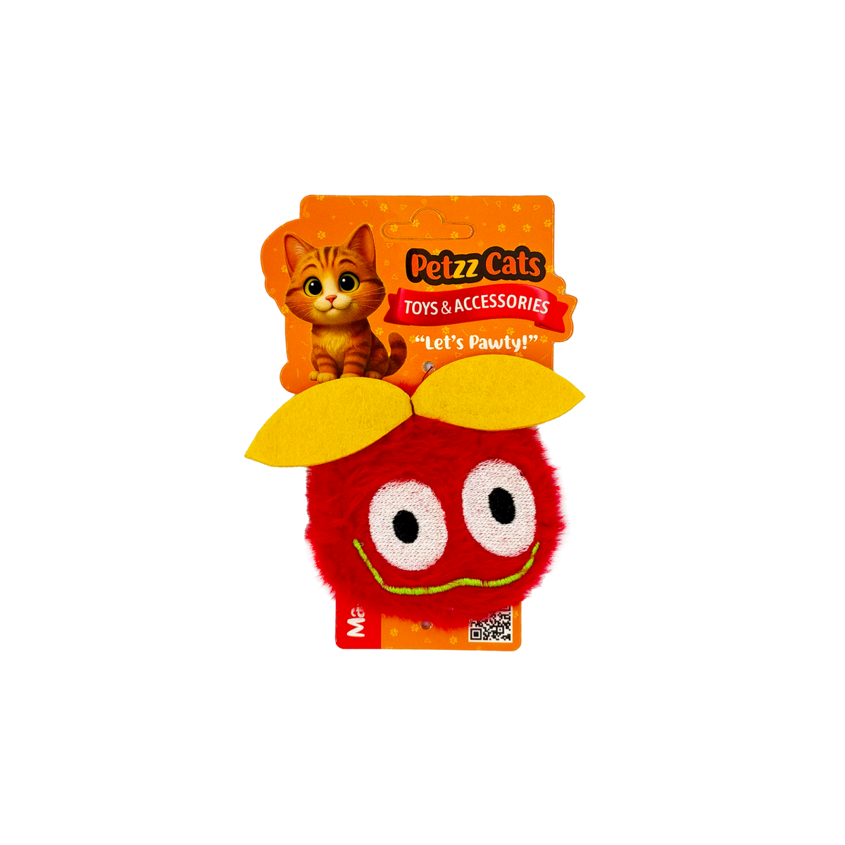 PetzzCats Peluş Matatabi ve Çıngırak Sesli Peluş Kedi Oyuncağı Kırmızı 12x8 Cm - Kedi Oyuncağı