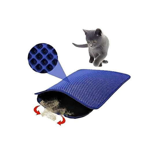 Petpretty Elekli Kedi Tuvaleti Paspası 50x60 Cm Mavi ürün görseli
