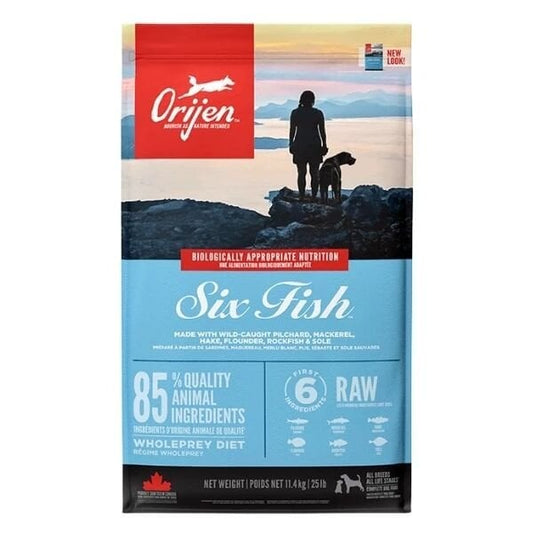 Orijen Six Fish Tahılsız Balıklı Yavru ve Yetişkin Köpek Maması 11.4 Kg - Kuru Köpek Maması