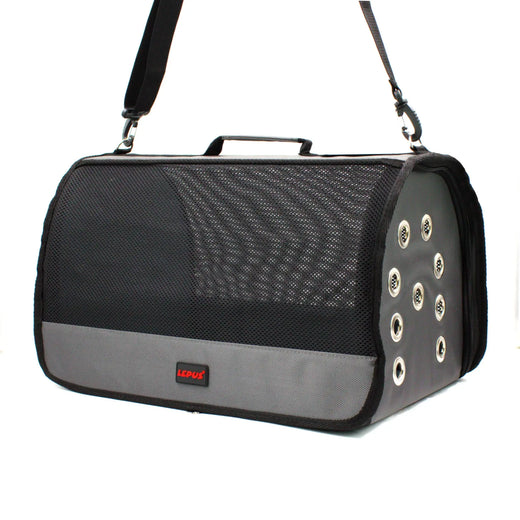 Lepus Mesh Bag Omuz Askılı Kedi ve Küçük Irk Taşıma Çantası Gri 28x45x28 Cm