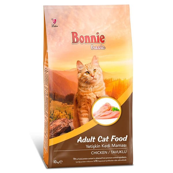 Bonnie Basic Tavuklu Yetişkin Kedi Maması 10 Kg - Kuru Kedi Maması