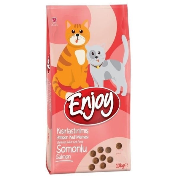 Enjoy Sterilised Somonlu Kısırlaştırılmış Kedi Maması 10 Kg - Kuru Kedi Maması