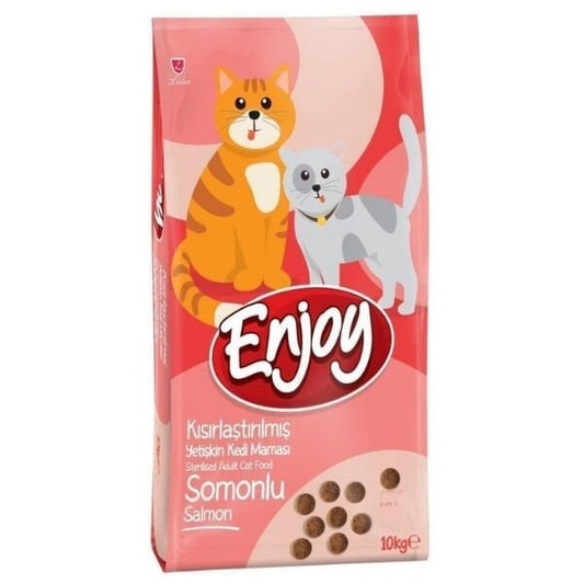 Enjoy Sterilised Somonlu Kısırlaştırılmış Kedi Maması 10 Kg - Kuru Kedi Maması