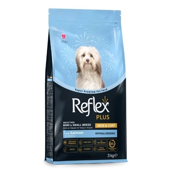 Reflex Plus Skin & Coat Somonlu Mini ve Küçük Irk Yetişkin Köpek Maması 3 Kg - Kuru Köpek Maması