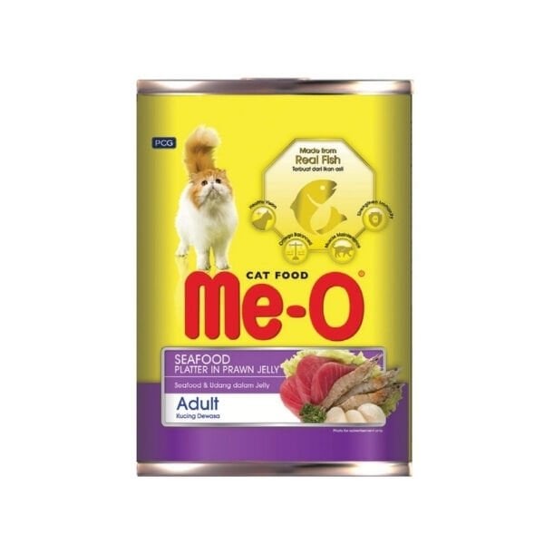 Meo Deniz Lezzetleri Karides Soslu Yetişkin Konserve Kedi Maması 1 Adet 400 Gr yaş konserve kedi maması